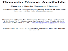 Tablet Screenshot of domains.creatinggenius.com